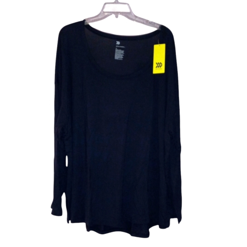 All in motion women's size 3X black long sleeve pullover top